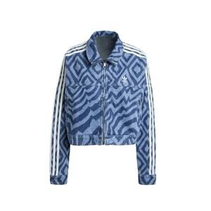 NWT Adidas Original x Farm Rio Denim Bomber Jacket Women's L